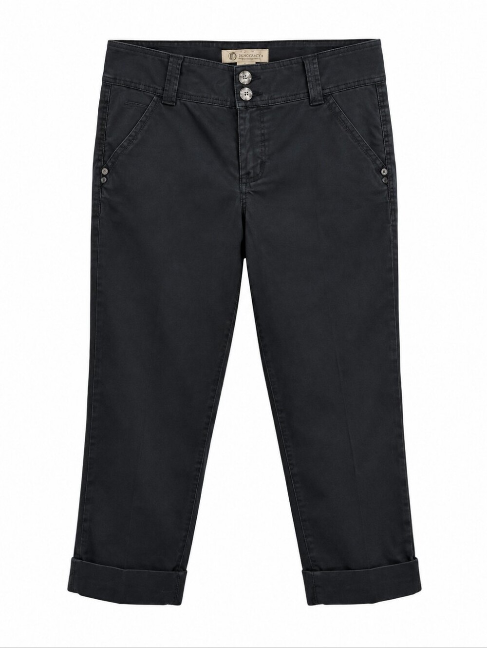 Democracy black cropped pants